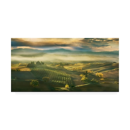 Krzysztof Browko 'Autumn Val Dorcia' Canvas Art,10x19